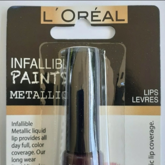 L'Oreal Lipstick Paris Cosmetics Infallible Paints Metallics Smoldering Eclipse - Picture 2 of 12